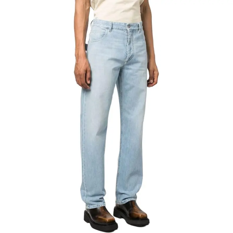 Bottega Veneta Logo Patch Straight Leg Jeans-9
