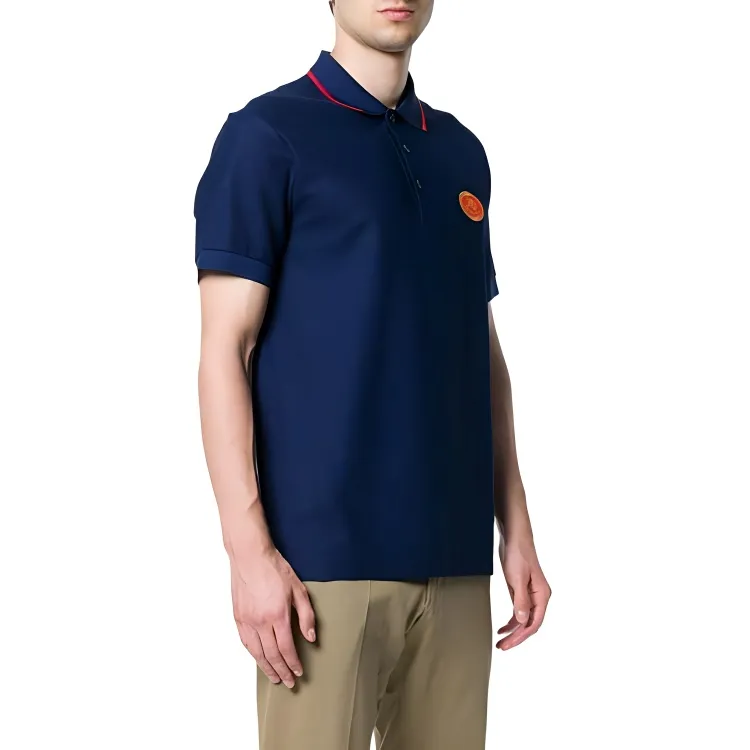 Burberry Polo Shirt Men's Marine Blue-3