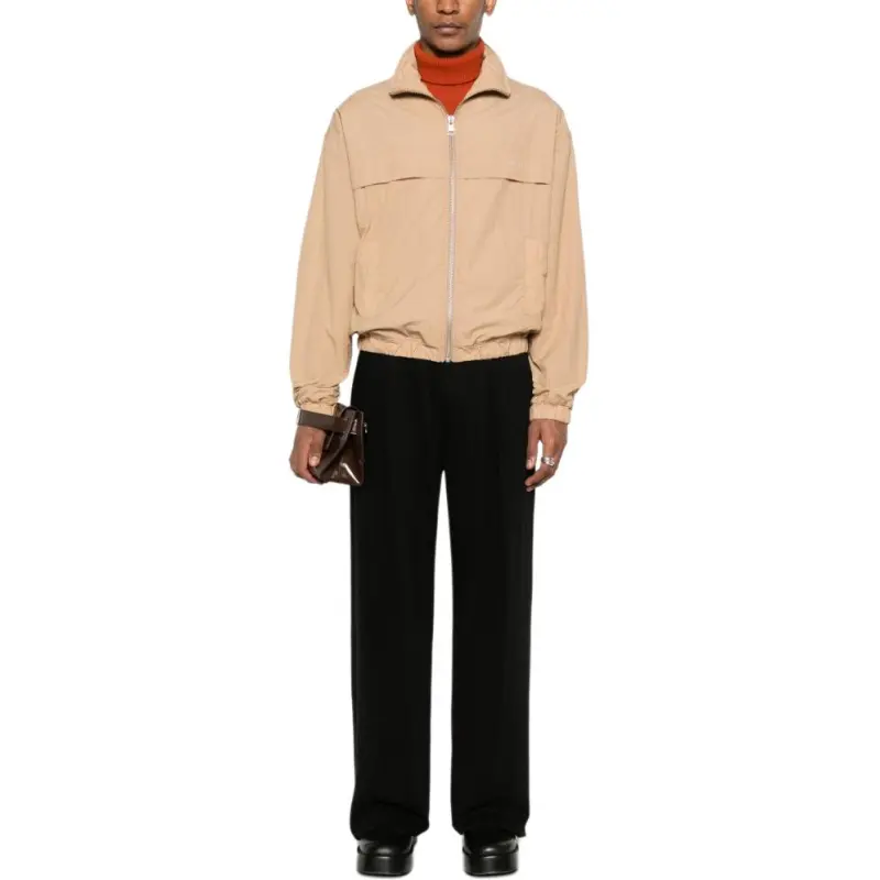 AMIPARIS Paris Logo Printed Zipped Bomber Jacket-2
