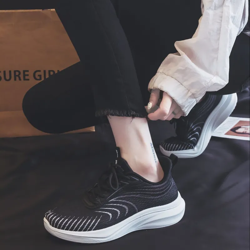 Warrior Non-slip Lightweight Low-Top Casual Shoes Women's Black-5