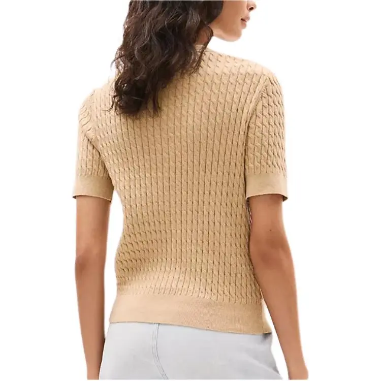 Tommy Hilfiger Sweater Women's Beige Mixed Color-4