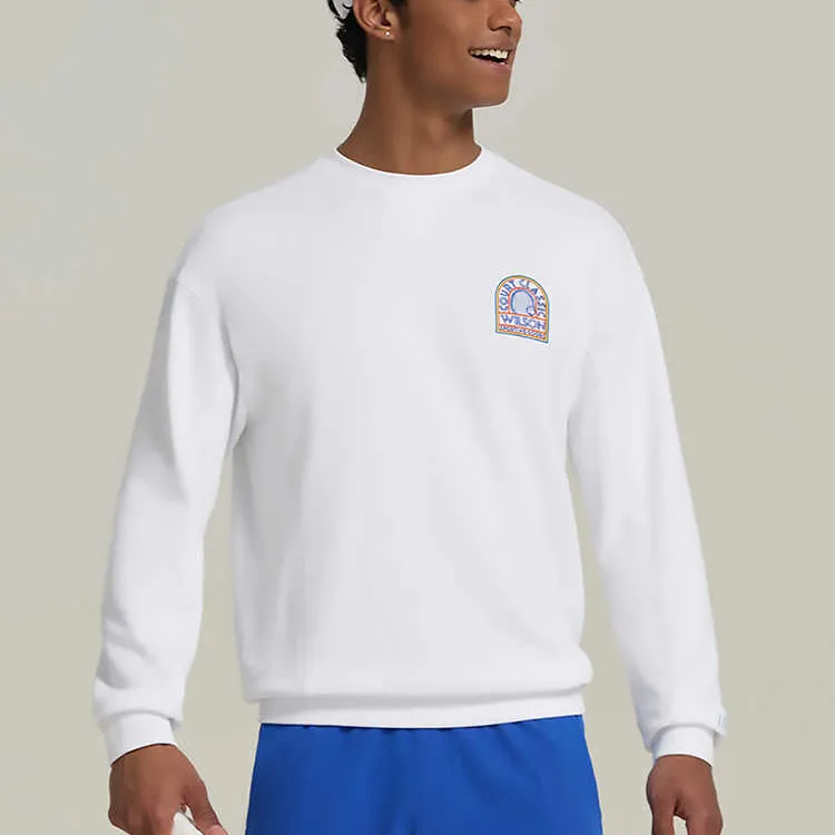 Wilson RALLY CREW Sweatshirt Men's Bright White-3