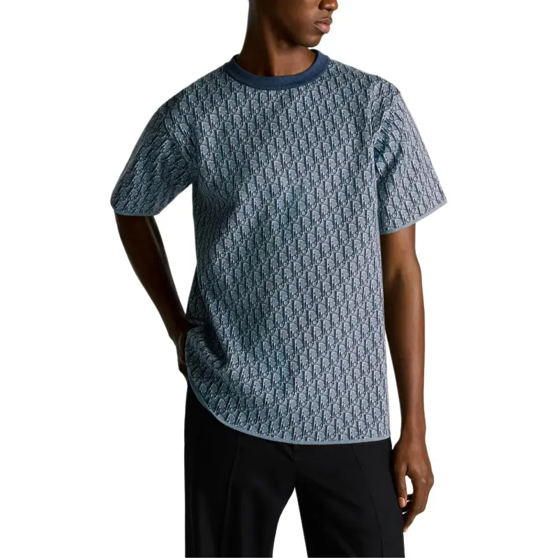 DIOR T Shirts Men Blue-3