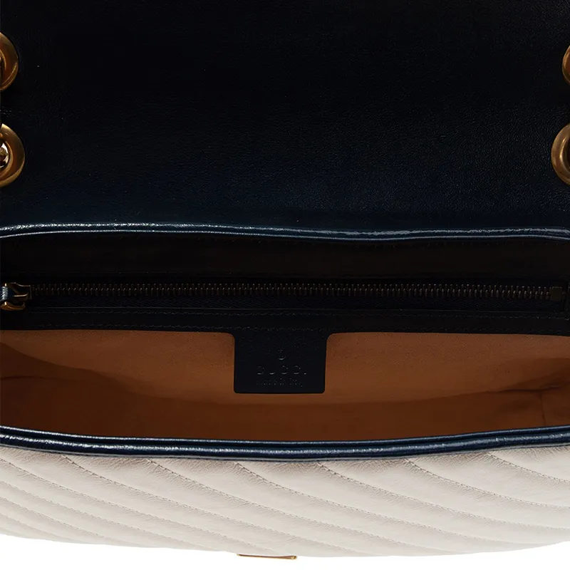 GUCCI Marmont Quilted Leather Chain Shoulder Bag, Crossbody Bag Medium Size Women's-4