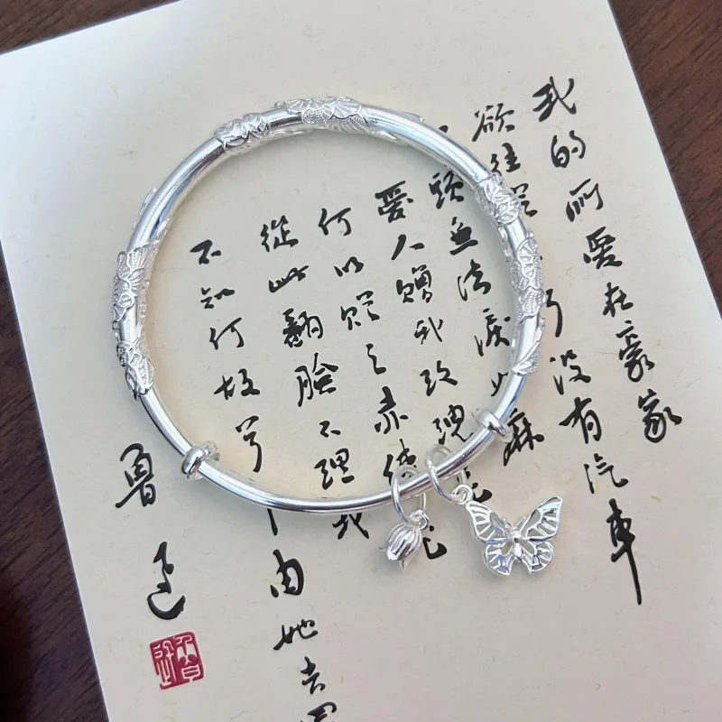 NRO Sterling Silver 999 Bangles Women's-4