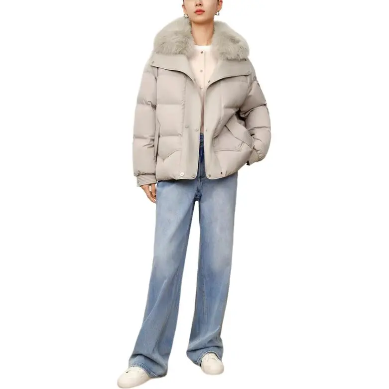 JZ. ANNAKRO Down Jacket Women's Green Gray-5