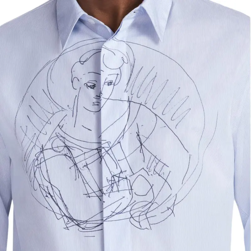 DIOR Shirts Men Blue-5