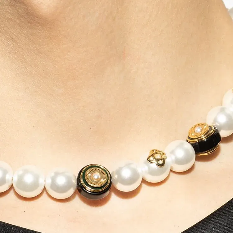 CASABLANCA Pearl embellished Necklace-2