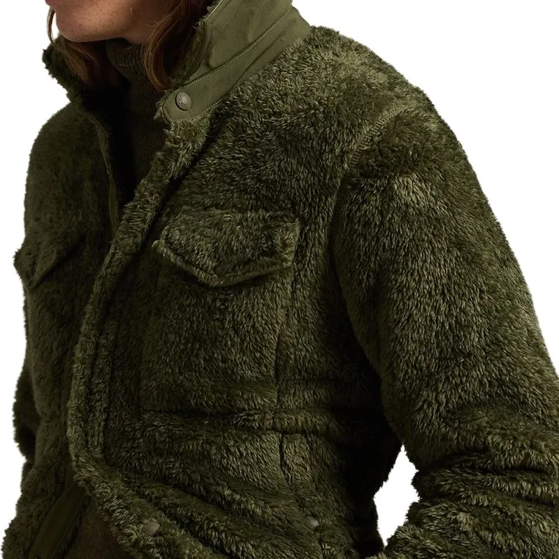 Polo Ralph Lauren SS25 Velvet feel Coat Men's New Olive Green-4