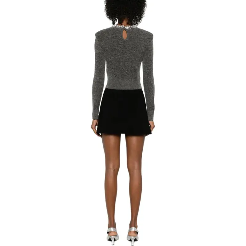 Self portrait Embellished Knitted Top-4