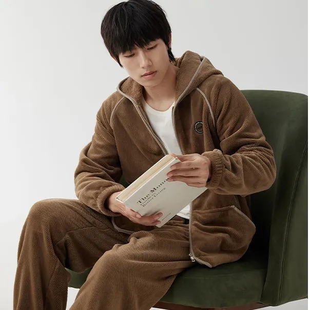 Floating light islands Men Pajama Sets-4