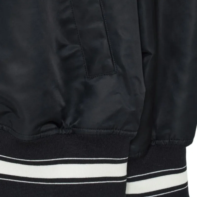 MLB Nylon Varsity Jackets Coats Unisex Black-6