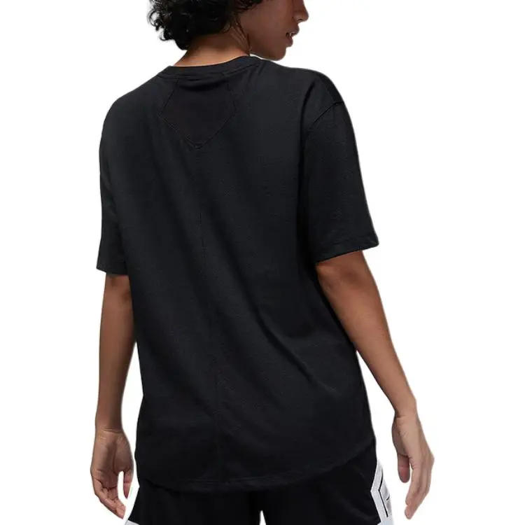 Jordan Drop Shoulder Sleeve T Shirt Women's Black-3
