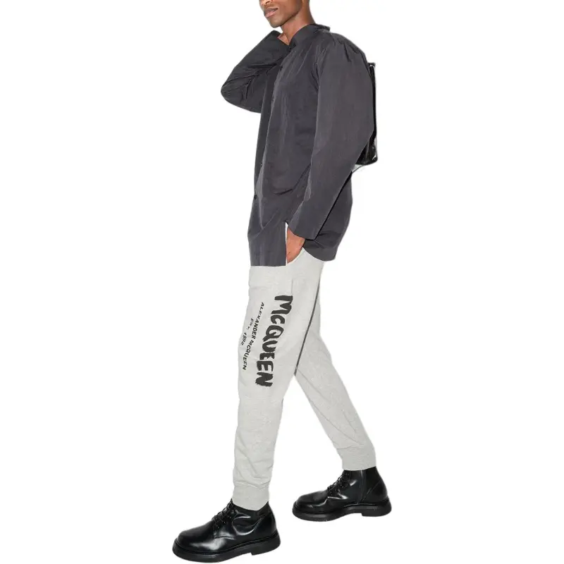 Alexander McQueen Graffiti Logo Printed Track Pants-5