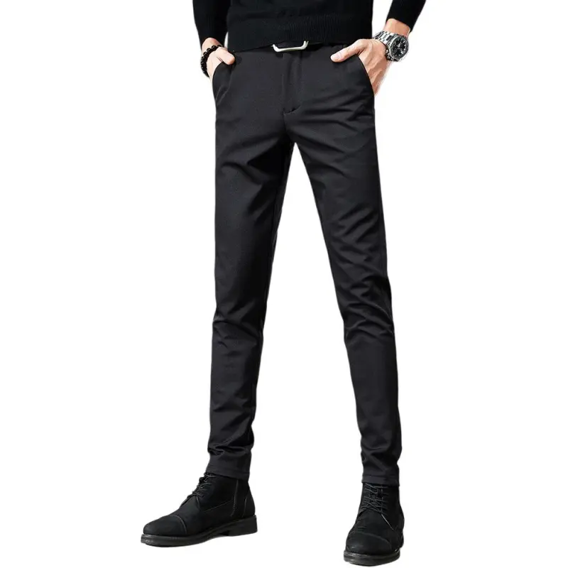 Devanro Casual Pants Men's Black-4