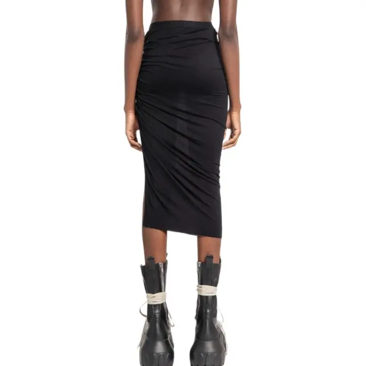 RICK OWENS Lilies Svita Knee Skirt Black-3
