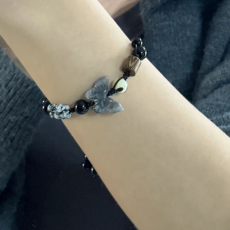 Mù Shàng Yún Yě Colored Glaze Bracelets Unisex-3