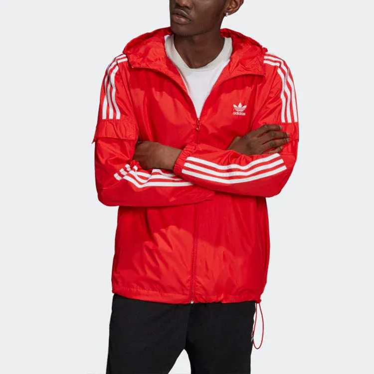 Adidas 3 Stripes Jackets Men Bright Pink Red Fluorescent-1