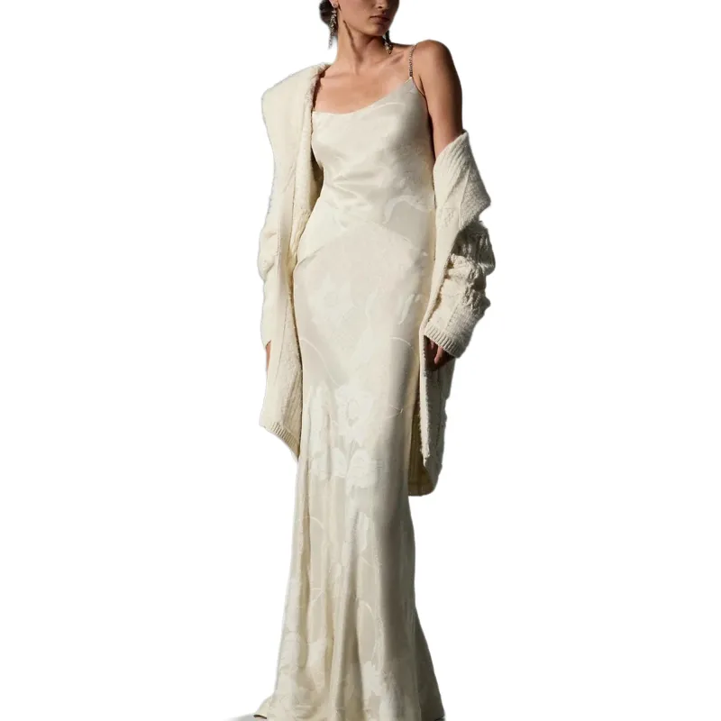 Ralph Lauren Collection Lori Floral Lamé Jacquard Evening Dress-1