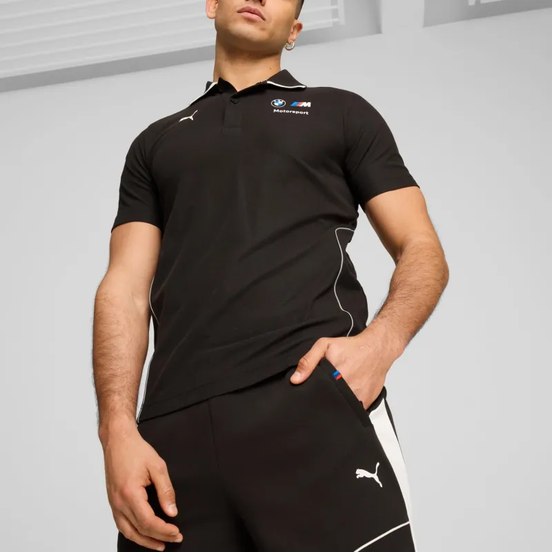 PUMA BMW M MOTORSPORT Collaboration Series SS24 Polo Shirt Men's Black-2