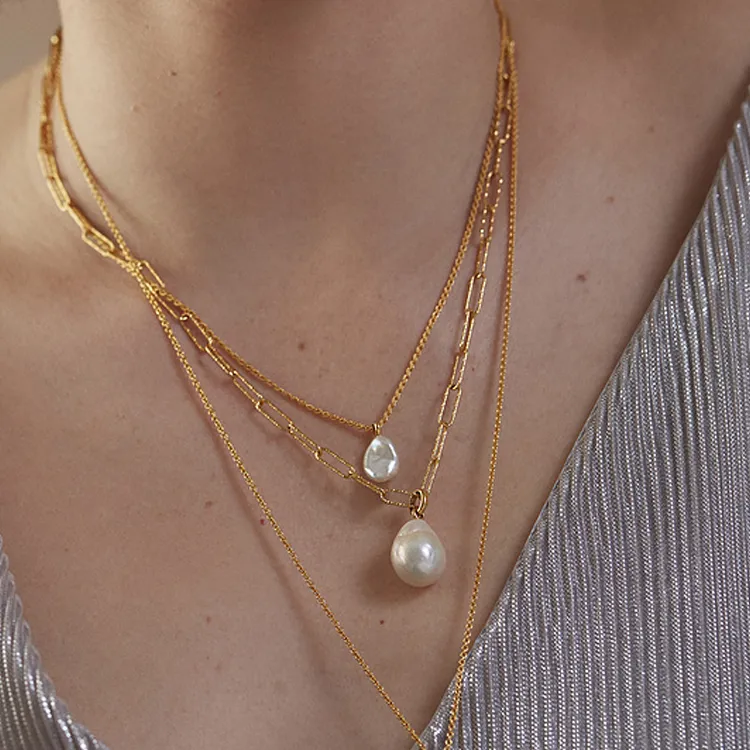 Monica Vinader Nura Biwa Pearl Necklace-2