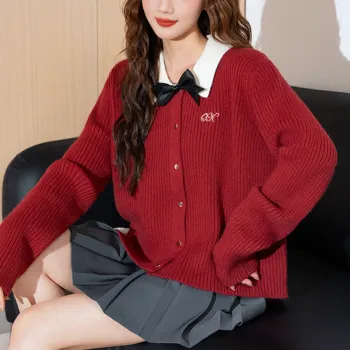 Tonlion Sweaters Women's Red