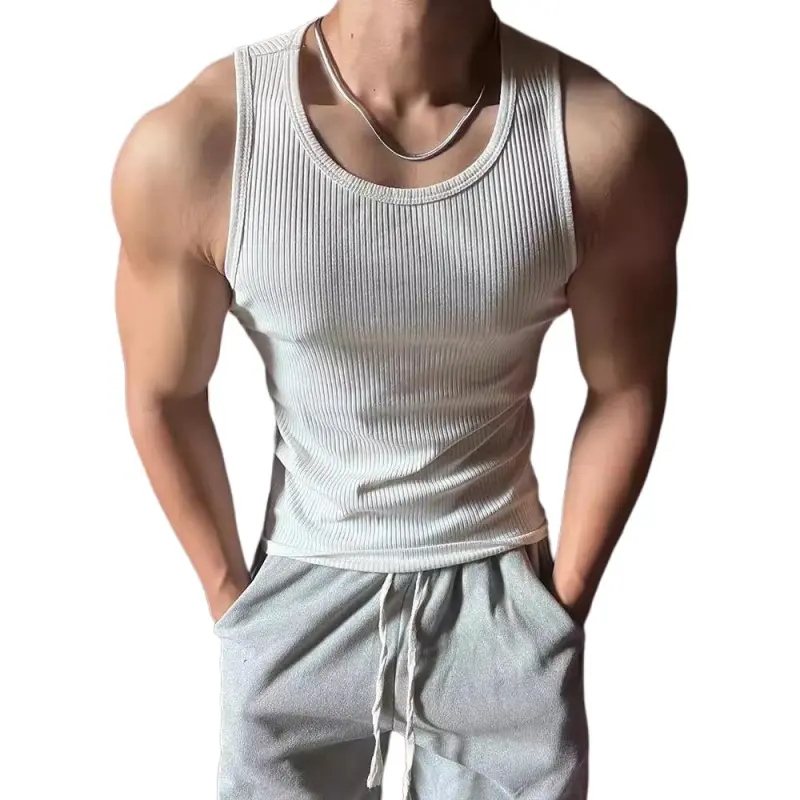 KVIV Tank Tops Men White -2
