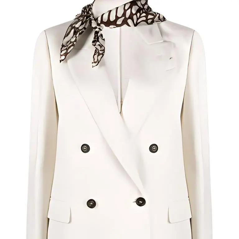 Brunello Cucinelli Scarf Detailed Tailored Blazer-4