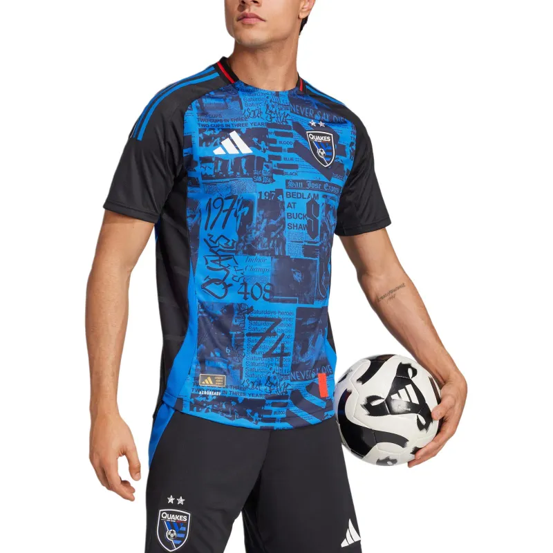 Adidas Free Shipping With AdiClub San Jose Earthquakes 25/26 Home Authentic Jersey-2