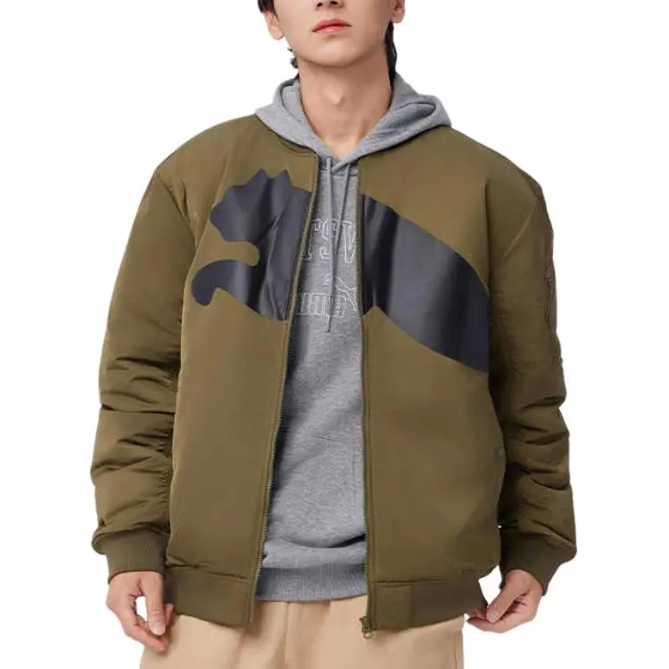 PUMA Jackets Men Olive Green-1