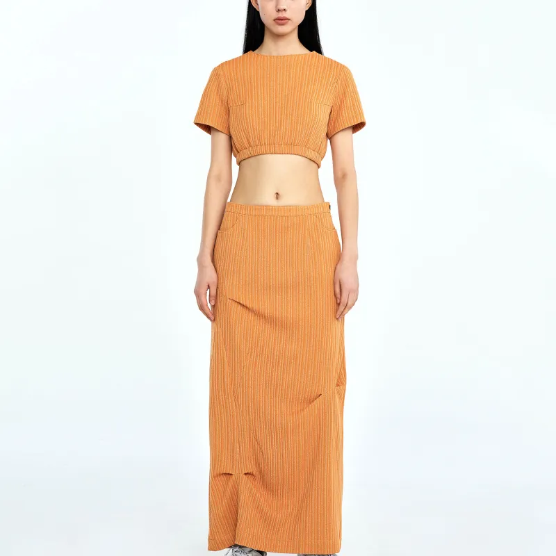 ADER ERROR ADER ERROR Through Editism Series Crop Tops Women's Saffron-2