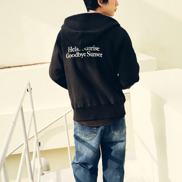 Champion x Hello Sunrise X Reverse Weave Sweatshirt Unisex Black-3