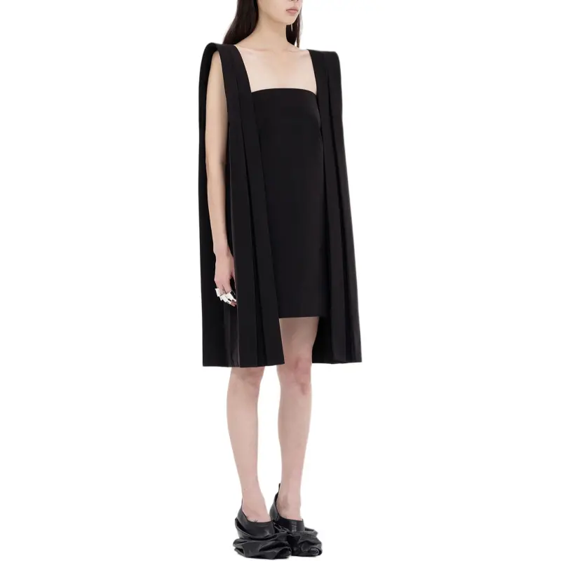 WE11DONE Pleat detail Sleeveless Minidress-4