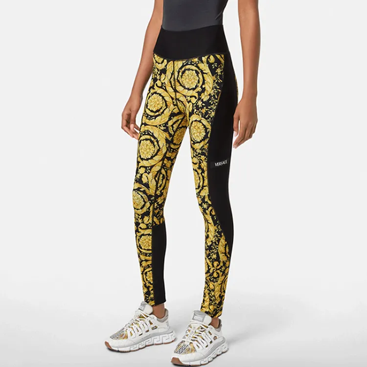 VERSACE Barocco Print High waisted Leggings-3