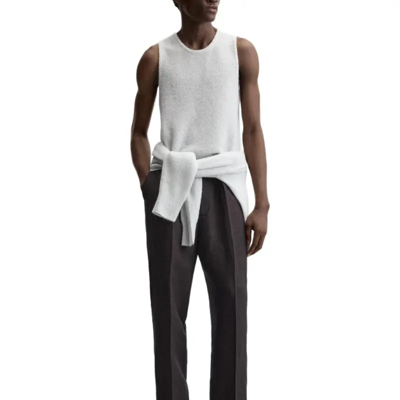 ZARA Tank Tops Men's Light Blue-2