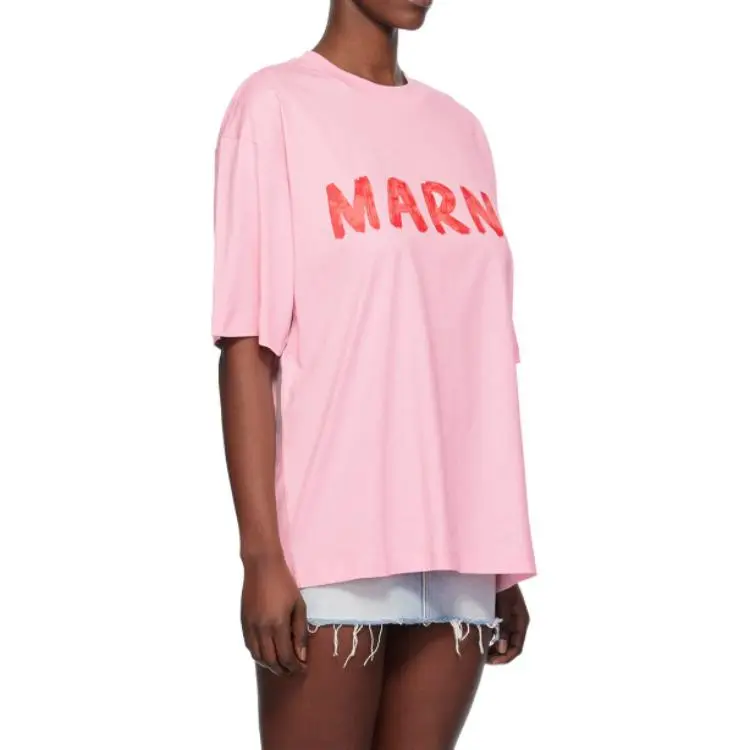 MARNI Logo Printed Crewneck T Shirt-3