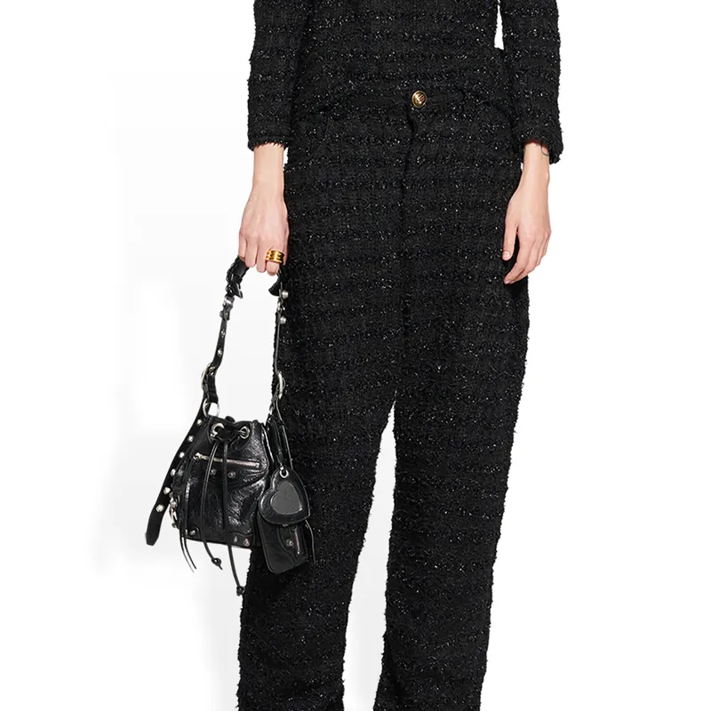 Balenciaga Le Cagole Bucket Bag Xs Black Arena-5