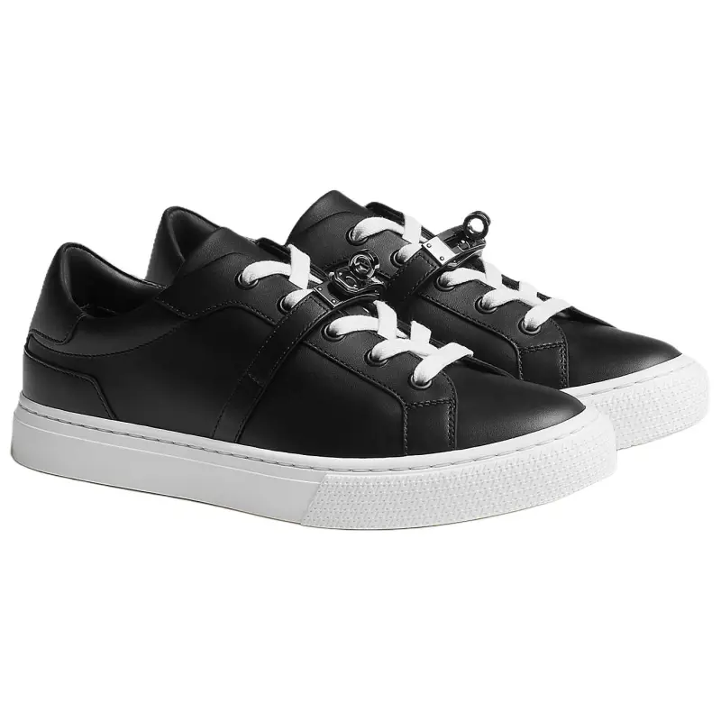 HERMES Day Low Top Skateboard Shoes Women's Black-4