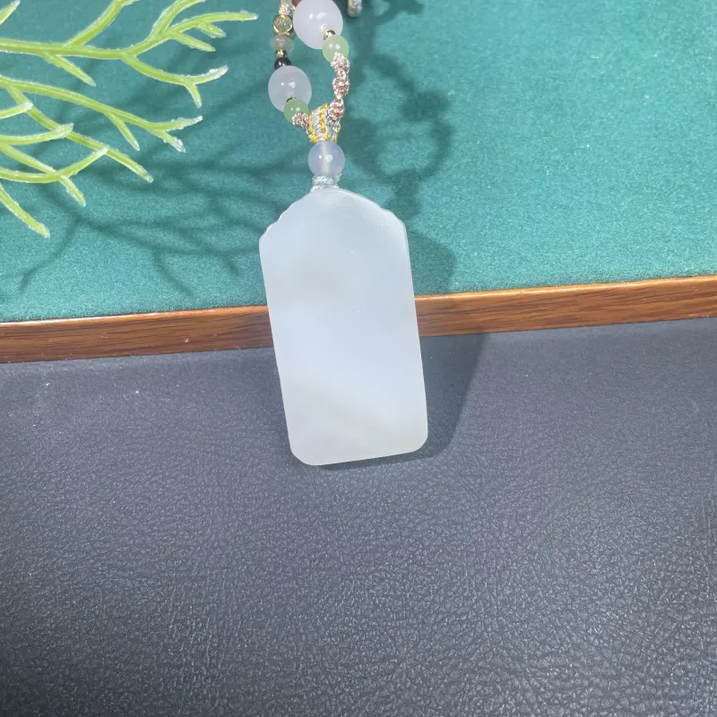BUDOUXIAOAI Hetian Jade Pendants White Jade/Pale Greenish White Jade Women's-4