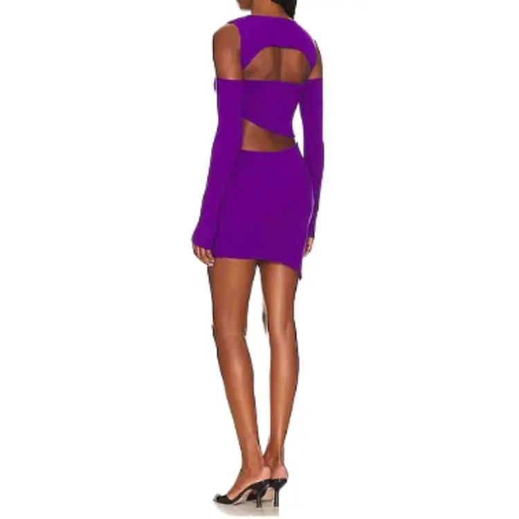 MILK BAOBAB Long Sleeved Dress Women's Purple-1