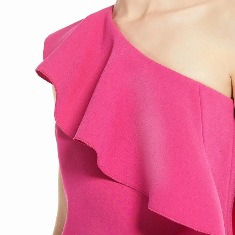 MaxMara Studio Giacomo Ruffled One Shoulder Dress-4