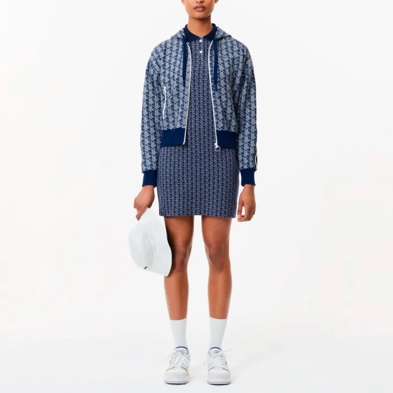 LACOSTE Monogram jacquard Cotton Minidress-1