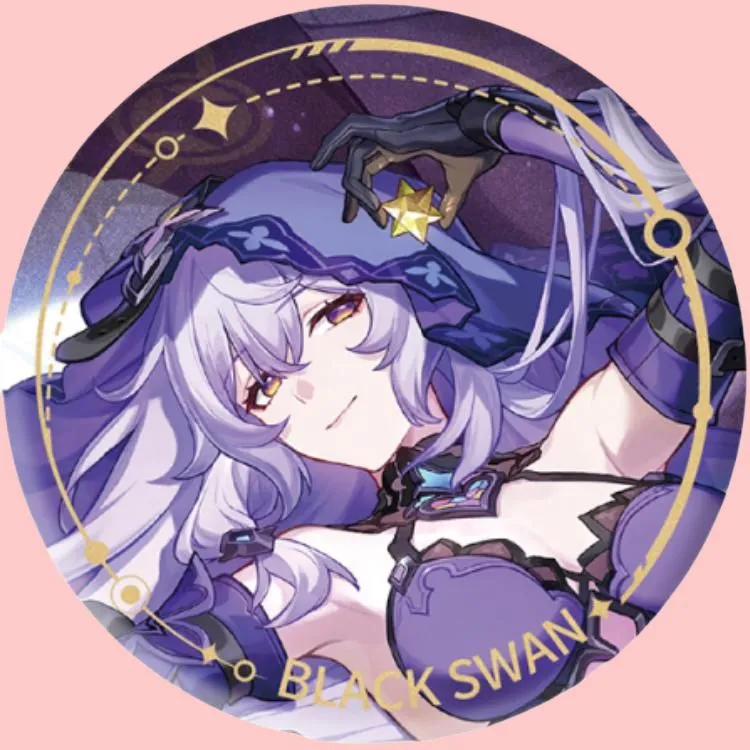 MIHOYO Honkai, Star Rail, Black Swan, Illustrated Collection Tinplate, Void Journey Badges-1