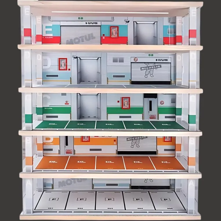 Kavi Toy Car Storage Parking Lot Garage Scenario Small Car Display Case 1 32 Model Accessories-2