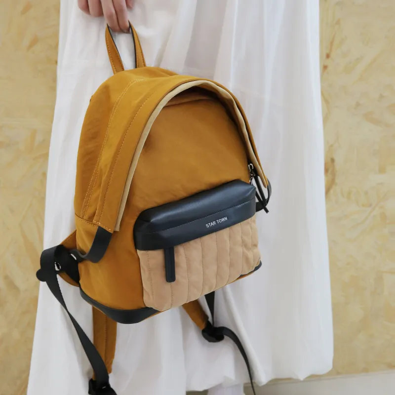 STAR TOWN Nylon Backpack Trumpets Unisex Ginger Yellow/Misty Gray-6