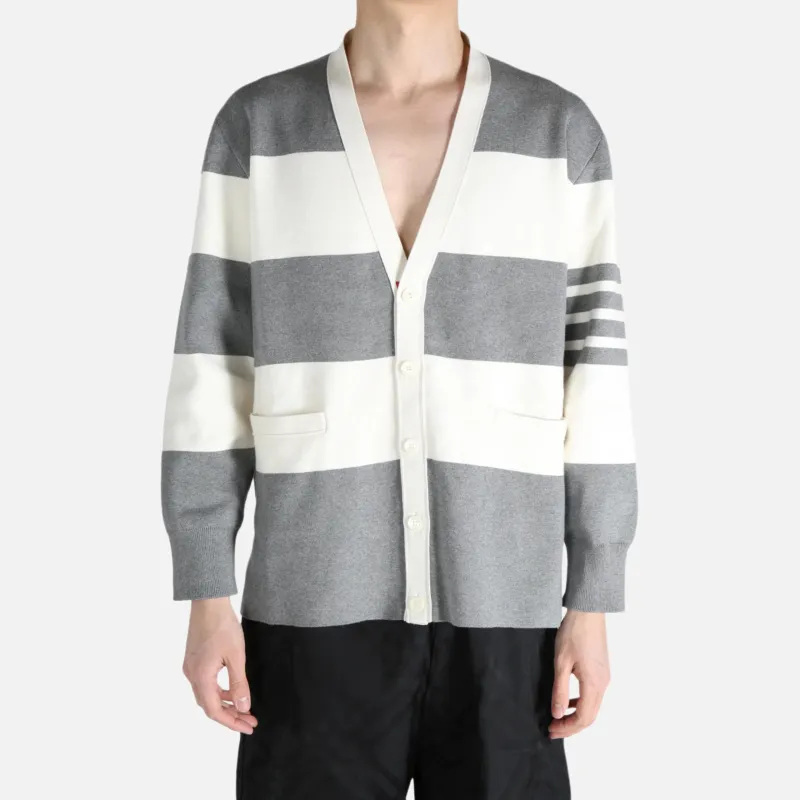 THOM BROWNE Striped Cardigan-3