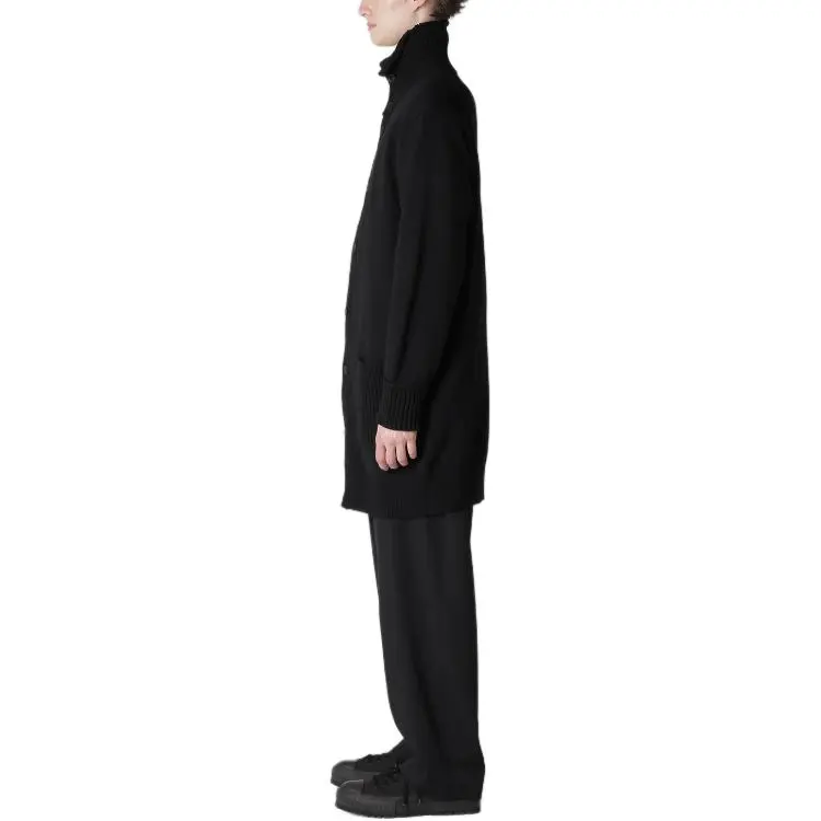 Yohji Yamamoto Drop Needle Turtleneck Knitted Cardigan-7
