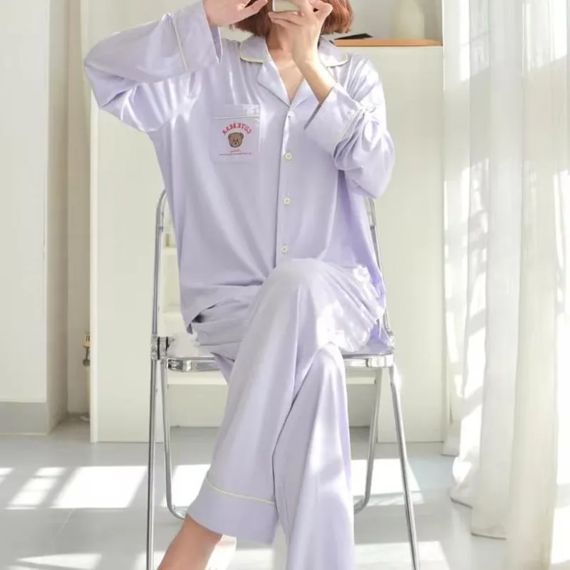 WANANNI Pajama Set Women's Cream Purple-2