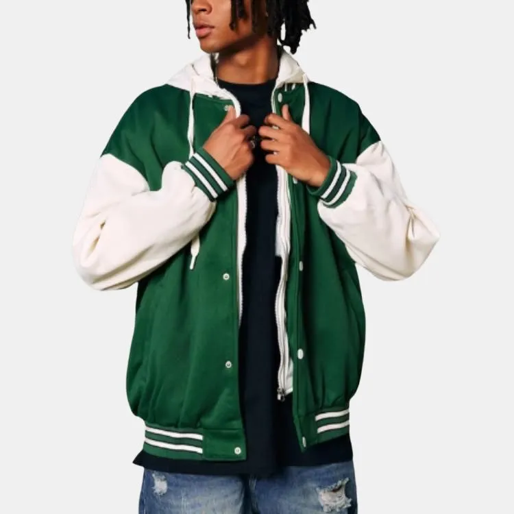 YearnObtainRainbow Baseball Jacket Unisex Green-3