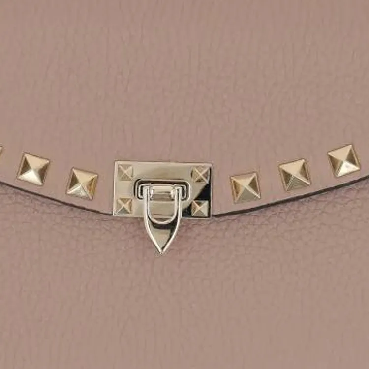 Valentino GARAVANIRockstud Calfskin Crossbody Bag, Shoulder Bag Women's Dusty Pink-3